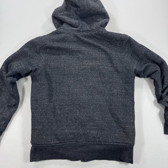 Y2K Billabong Sherpa Lined Hoodie Mens Large Black Full Zip Spell Out Streetwear - Picture 2 of 9